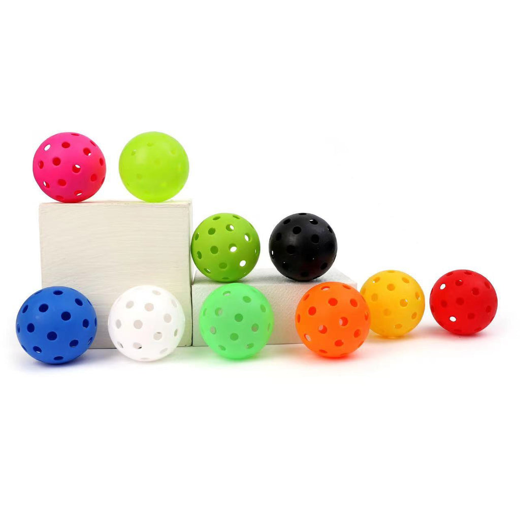 pickAway Vibrant 40-Hole Indoor/Outdoor Pickleball Balls – 74mm Injection Molded PE Balls (26g)