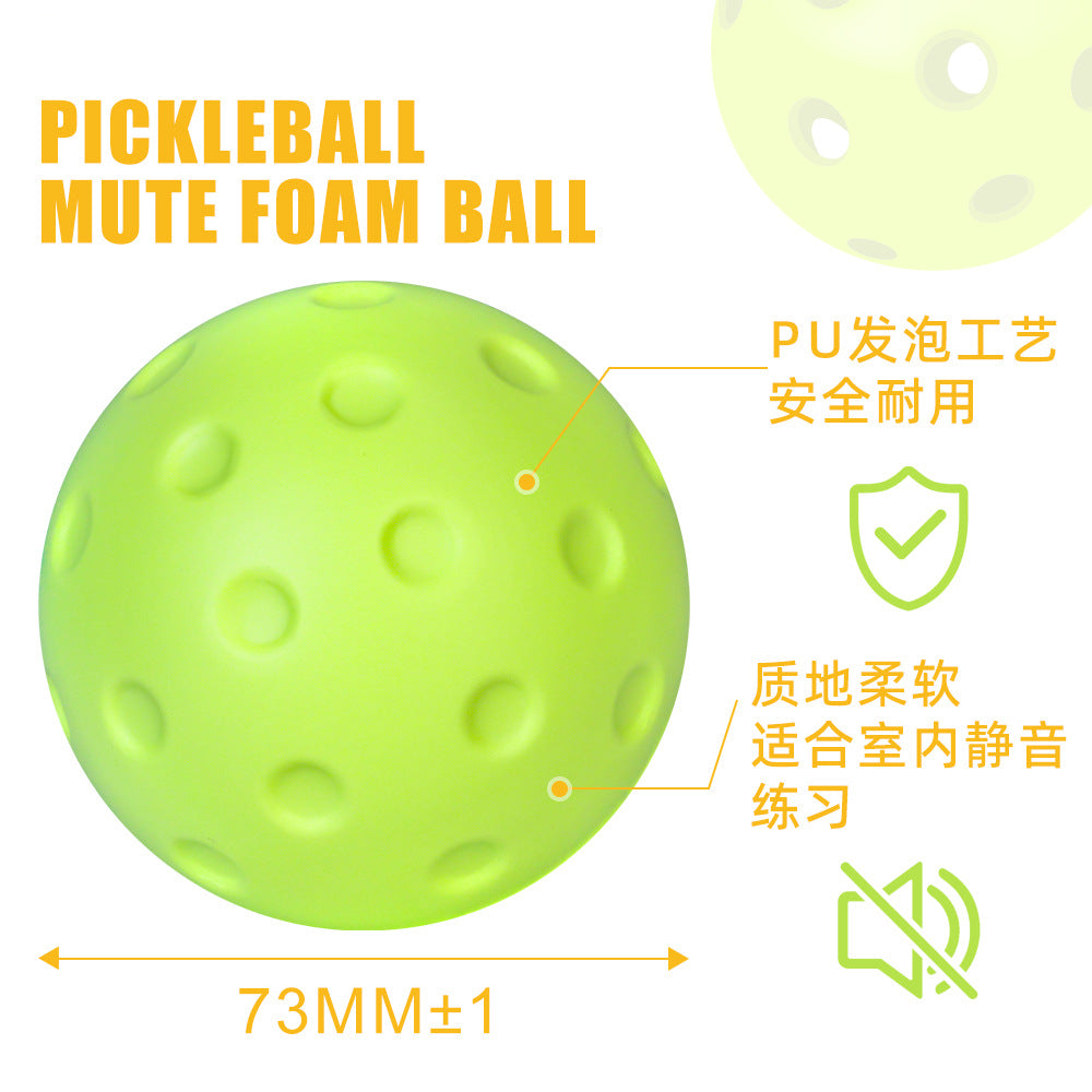 pickAway Silent Foam Pickleball Balls – 74mm Noise-Reducing Indoor Practice Balls (26g)