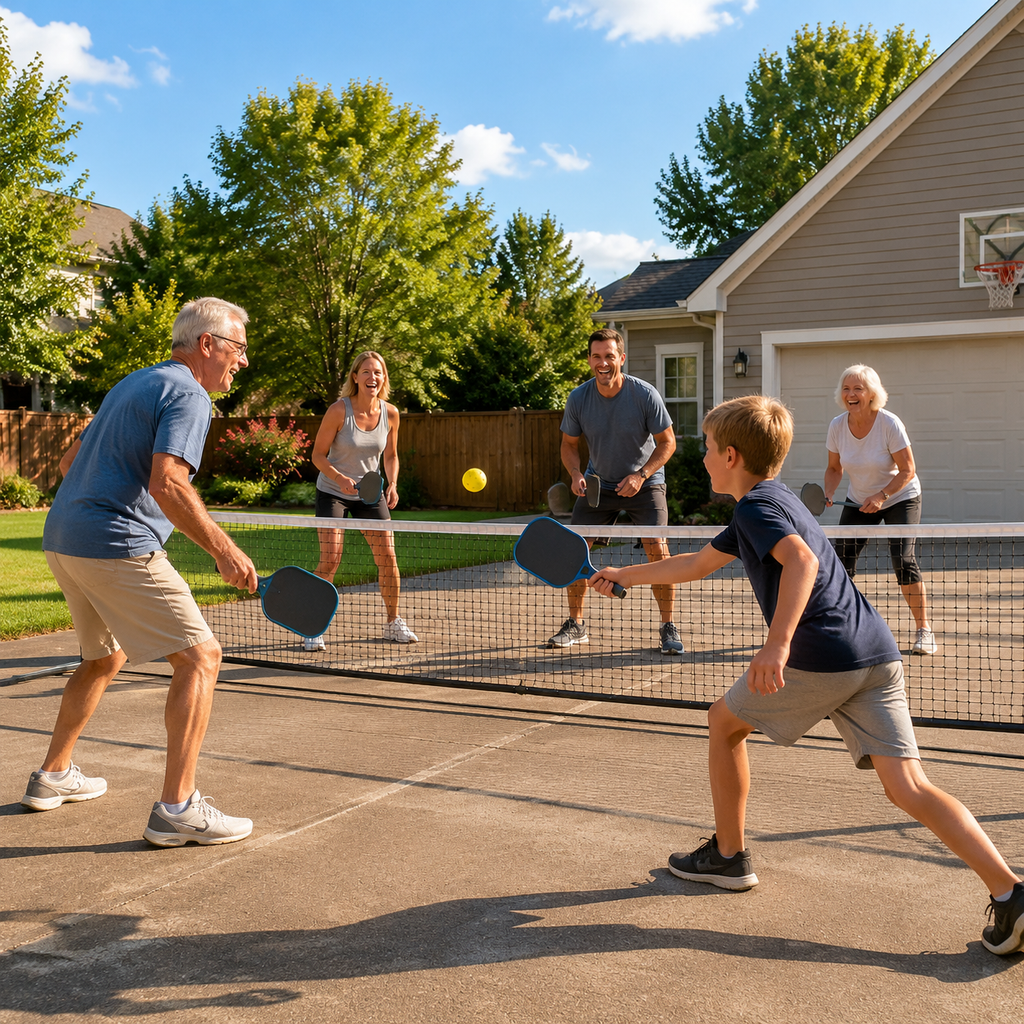 ToteAway Pickleball Paddle & Ball Set – 4 Paddles & 4 Outdoor Balls & 2 Silence Balls Kit