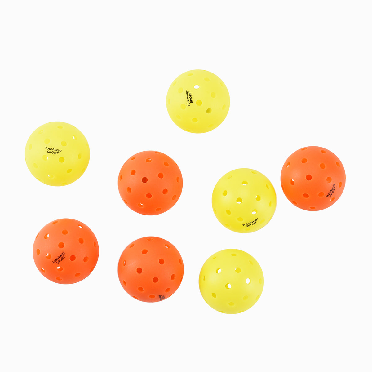 TOTEAWAY SPORT Pro 40-Hole Competition Pickleball Balls – 74mm Rotomolded PE Outdoor Balls (26g) Sport Balls