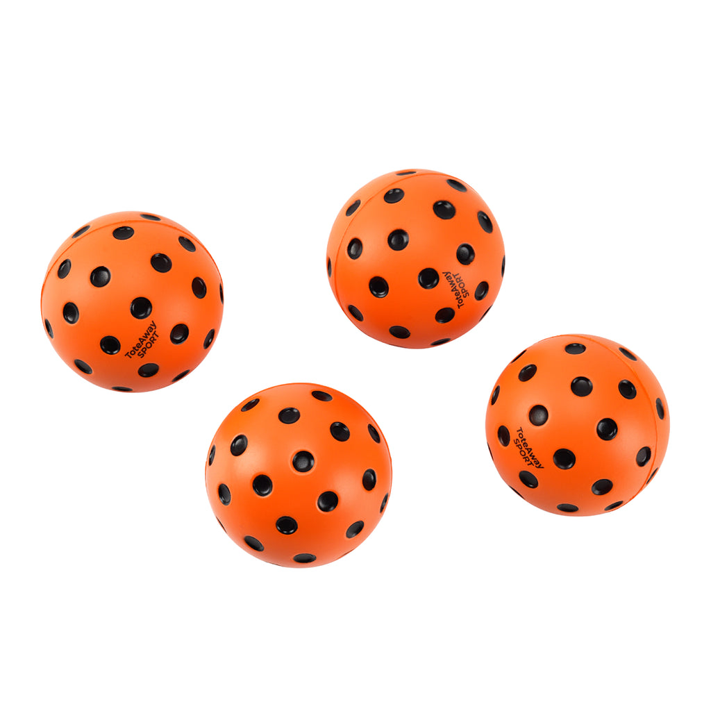 TOTEAWAY SPORT Silent Pickleball with Black Dots – 74mm Noise-Reducing Indoor Practice Balls (29g)