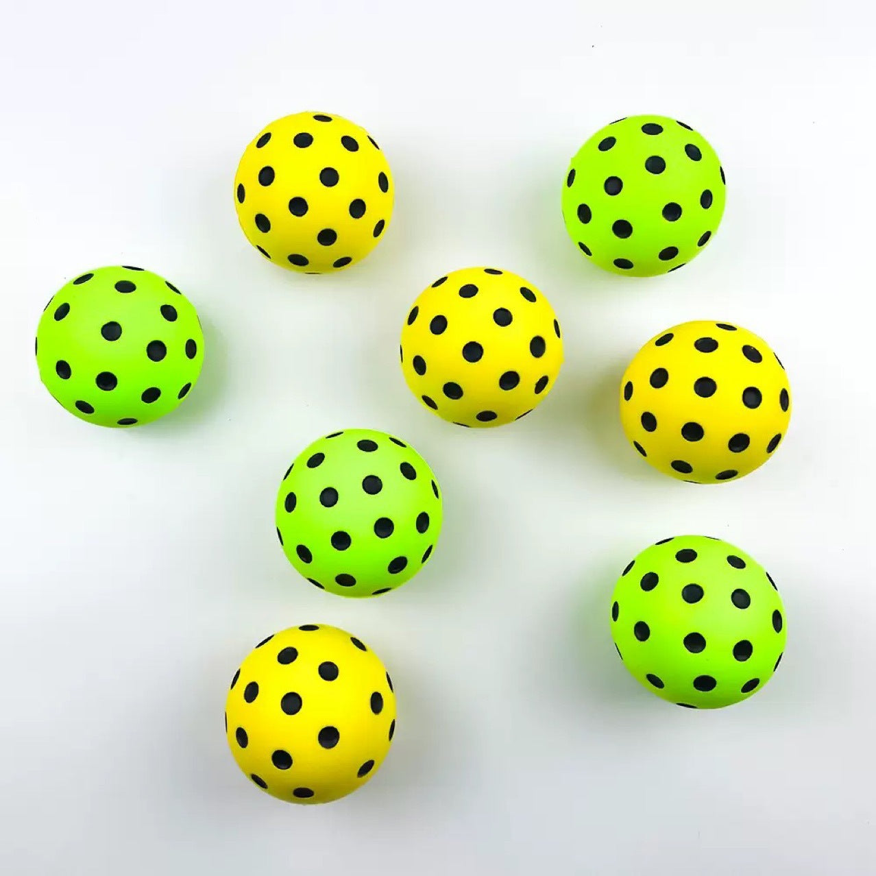 pickAway Polka Dot Silent Foam Pickleball Balls – 74mm Noise-Reducing Indoor Practice Balls (26g)