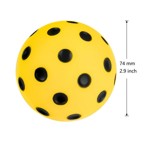 pickAway Polka Dot Silent Foam Pickleball Balls – 74mm Noise-Reducing Indoor Practice Balls (26g)