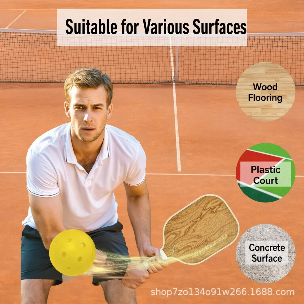 pickAway Pro 40-Hole Competition Pickleball Balls – 74mm Rotomolded PE Outdoor Balls (26g)